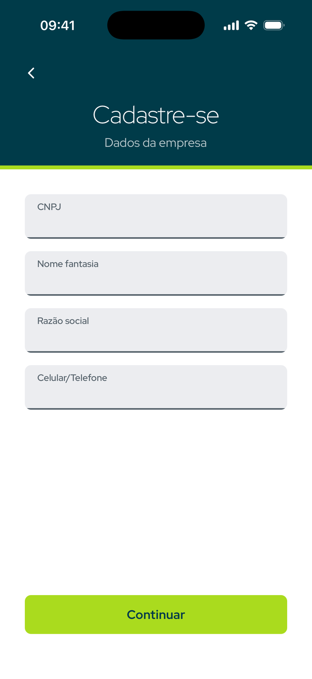 App Lixtrip Coletor — cadastro